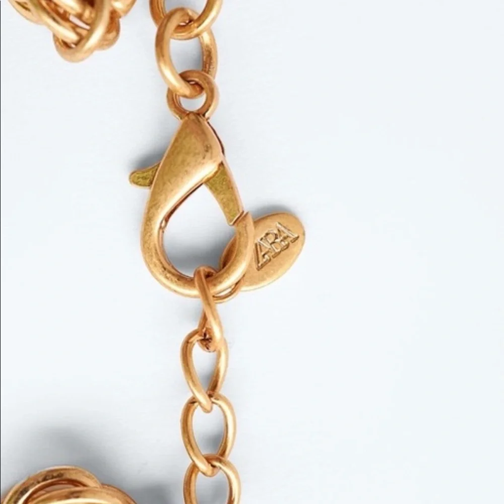 2in1 Zara Gold Genuine White Pearl Line 2-Linked Chained Bracelets